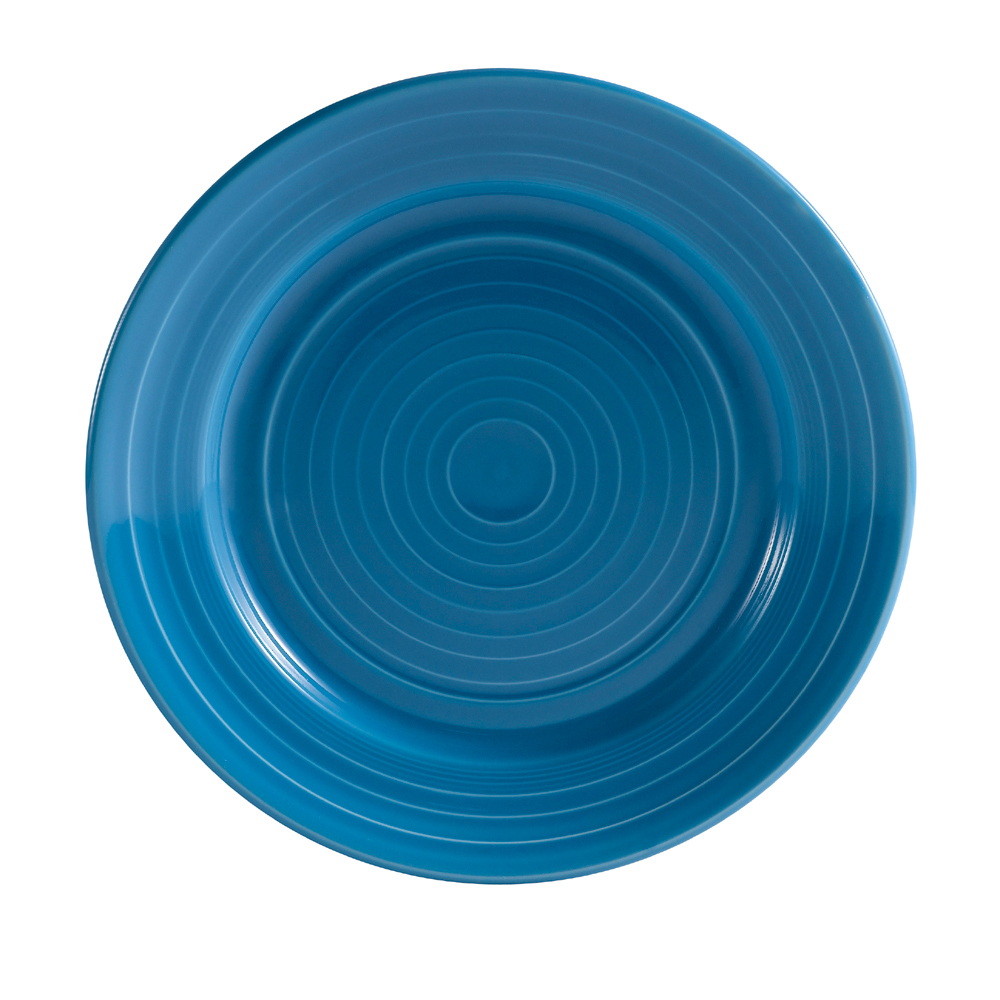 CAC China TG-21-PCK Tango Embossed Porcelain Peacock Plate 12"  - 1 dozen
