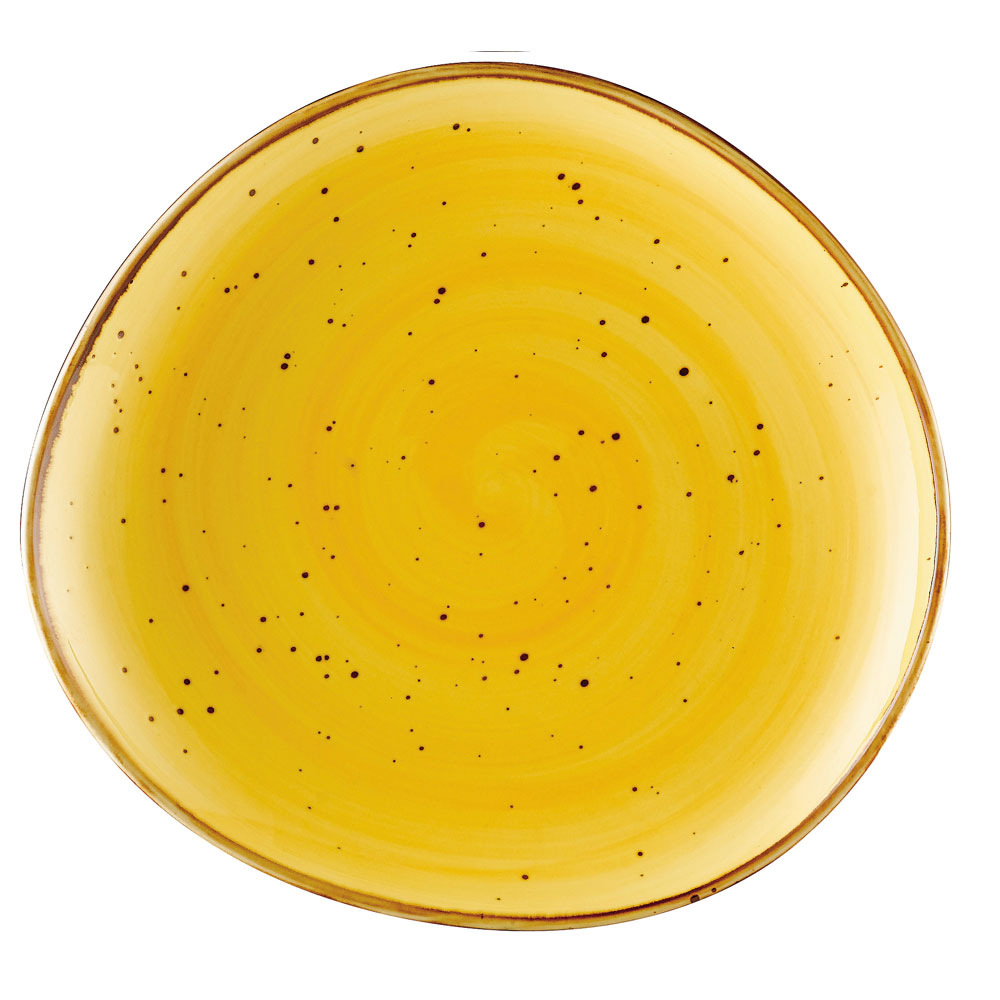 CAC China TUS-16-SFL Tucson Porcelain Sunflower Plate 10 3/8"  - 1 dozen