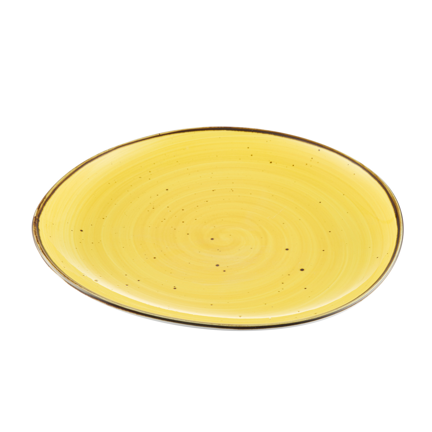 CAC China TUS-21-SFL Tucson Porcelain Sunflower Plate 12 1/4"  - 1 dozen