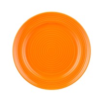 CAC China TG-16-TNG Tango Embossed Porcelain Tangerine Plate 10 1/2&quot;  - 1 dozen