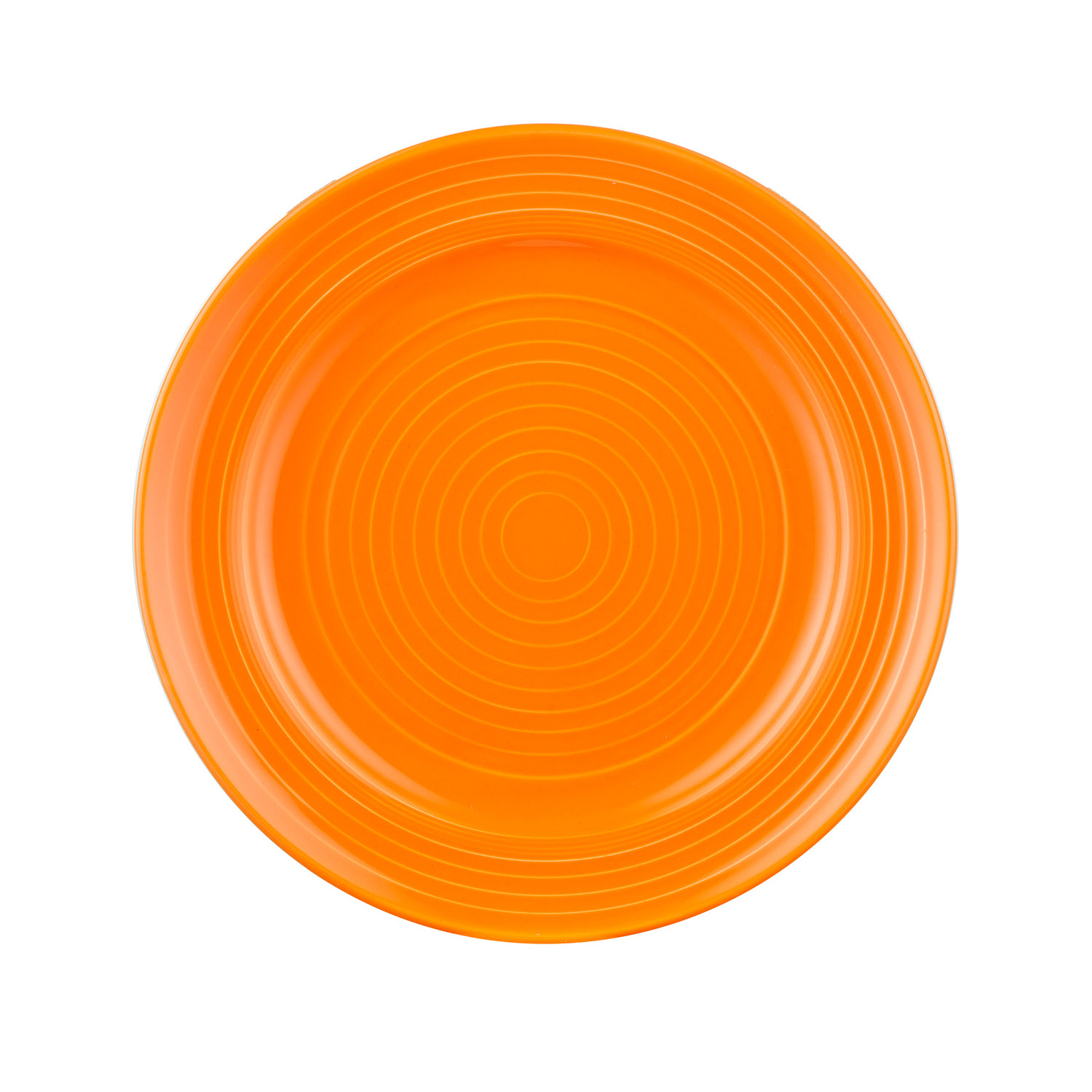 CAC China TG-7-TNG Tango Embossed Porcelain Tangerine Plate 7 1/2"  - 3 dozen