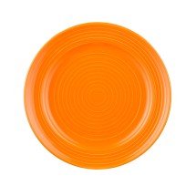 CAC China TG-9-TNG Tango Embossed Porcelain Tangerine Plate 9 7/8&quot; - 2 dozen