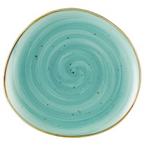 CAC China TUS-16-TQS Tucson Porcelain Turquoise Plate 10 3/8&quot;  - 1 dozen