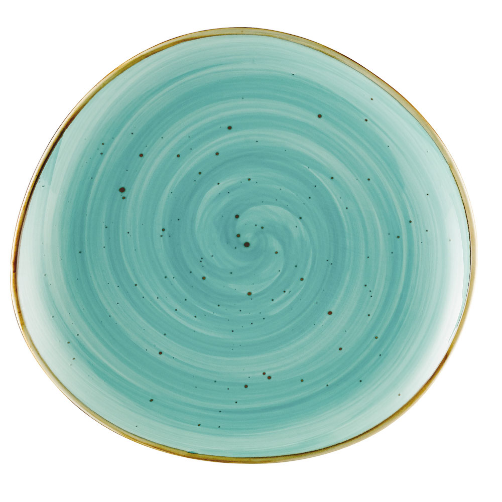 CAC China TUS-16-TQS Tucson Porcelain Turquoise Plate 10 3/8"  - 1 dozen