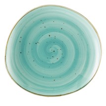 CAC China TUS-21-TQS Tucson Porcelain Turquoise Plate 12 1/4&quot;  - 1 dozen