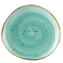 CAC China TUS-6-TQS Tucson Porcelain Turquoise Plate 6 3/8&quot;  - 3 dozen