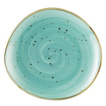 CAC China TUS-8-TQS Tucson Porcelain Turquoise Plate 8 1/4' - 3 dozen