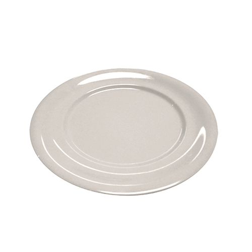 CAC China R-CV16 Clinton Super White Porcelain Plate with Cove Rim Bone White 10 1/2"  - 1 dozen