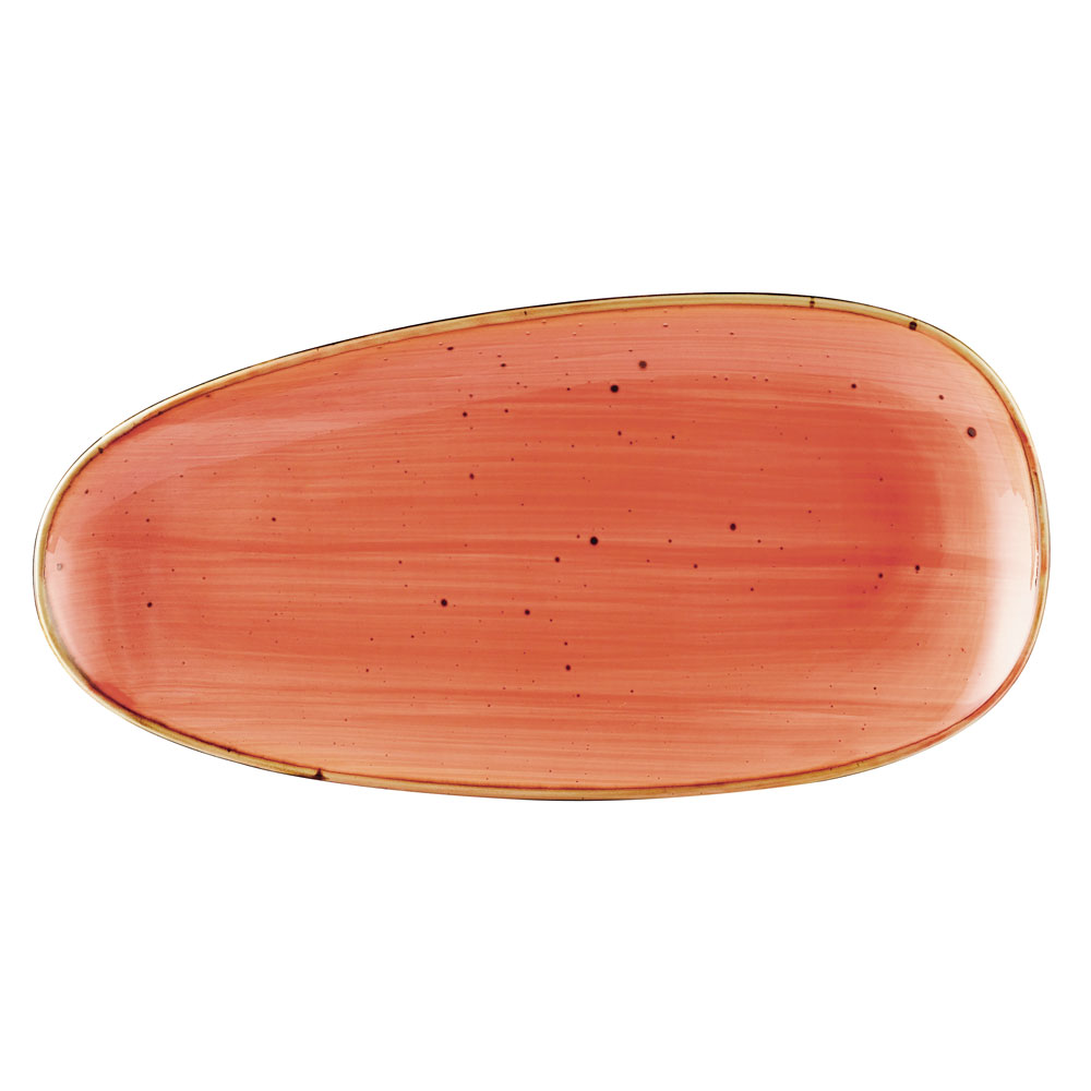 CAC China TUS-614-CRL Tucson Coral Porcelain Platter 13"  - 1 dozen