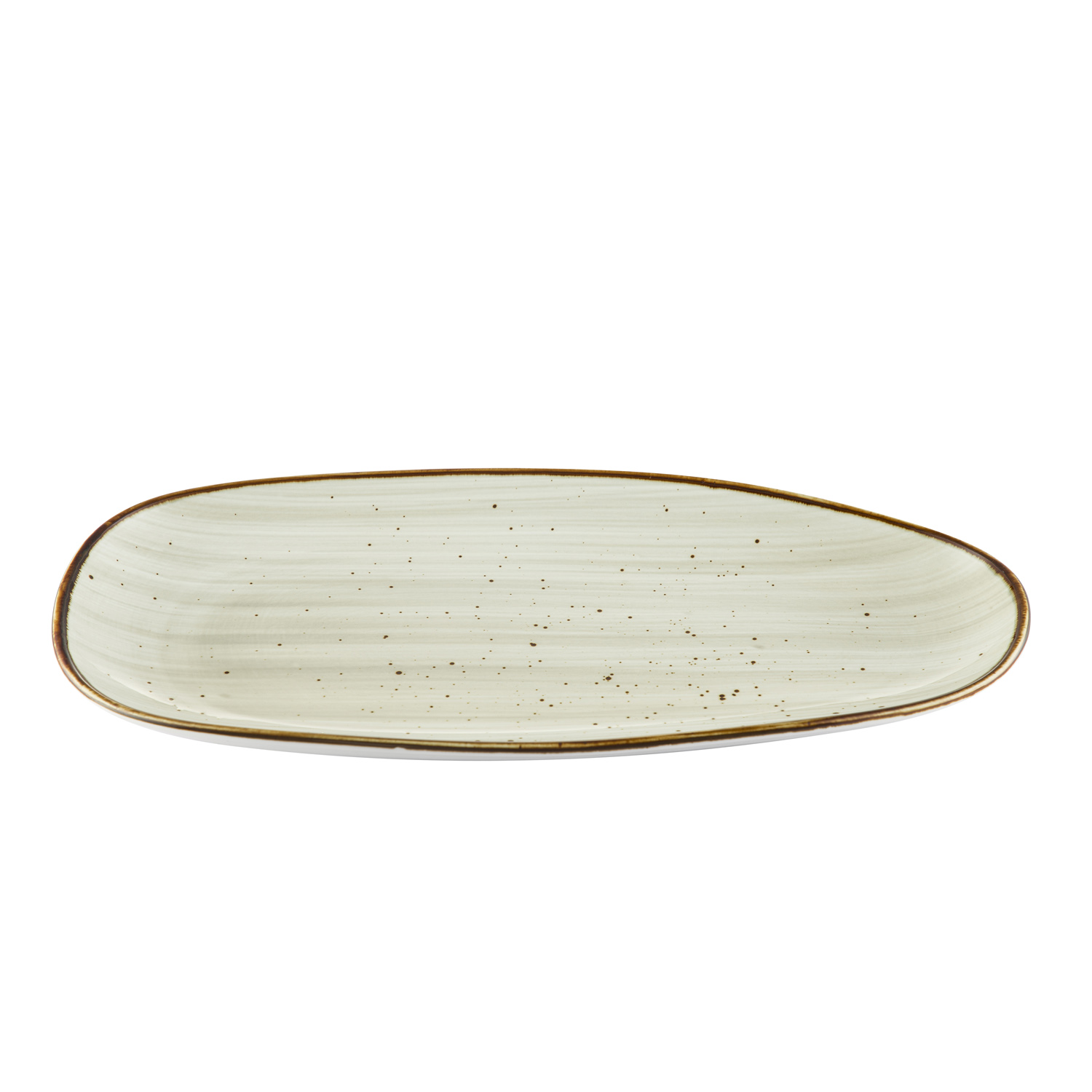CAC China TUS-614-BGE Tucson Desert Beige Porcelain Platter 13"  - 1 dozen