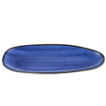 CAC China TUS-614-BLU Tucson Starry Night Blue Porcelain Platter 13&quot;  - 1 dozen