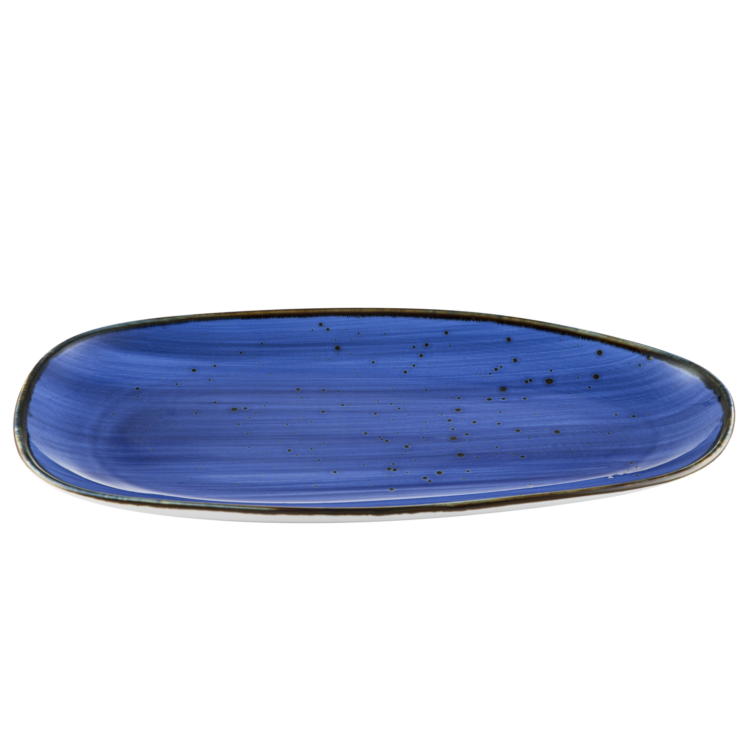 CAC China TUS-614-BLU Tucson Starry Night Blue Porcelain Platter 13"  - 1 dozen