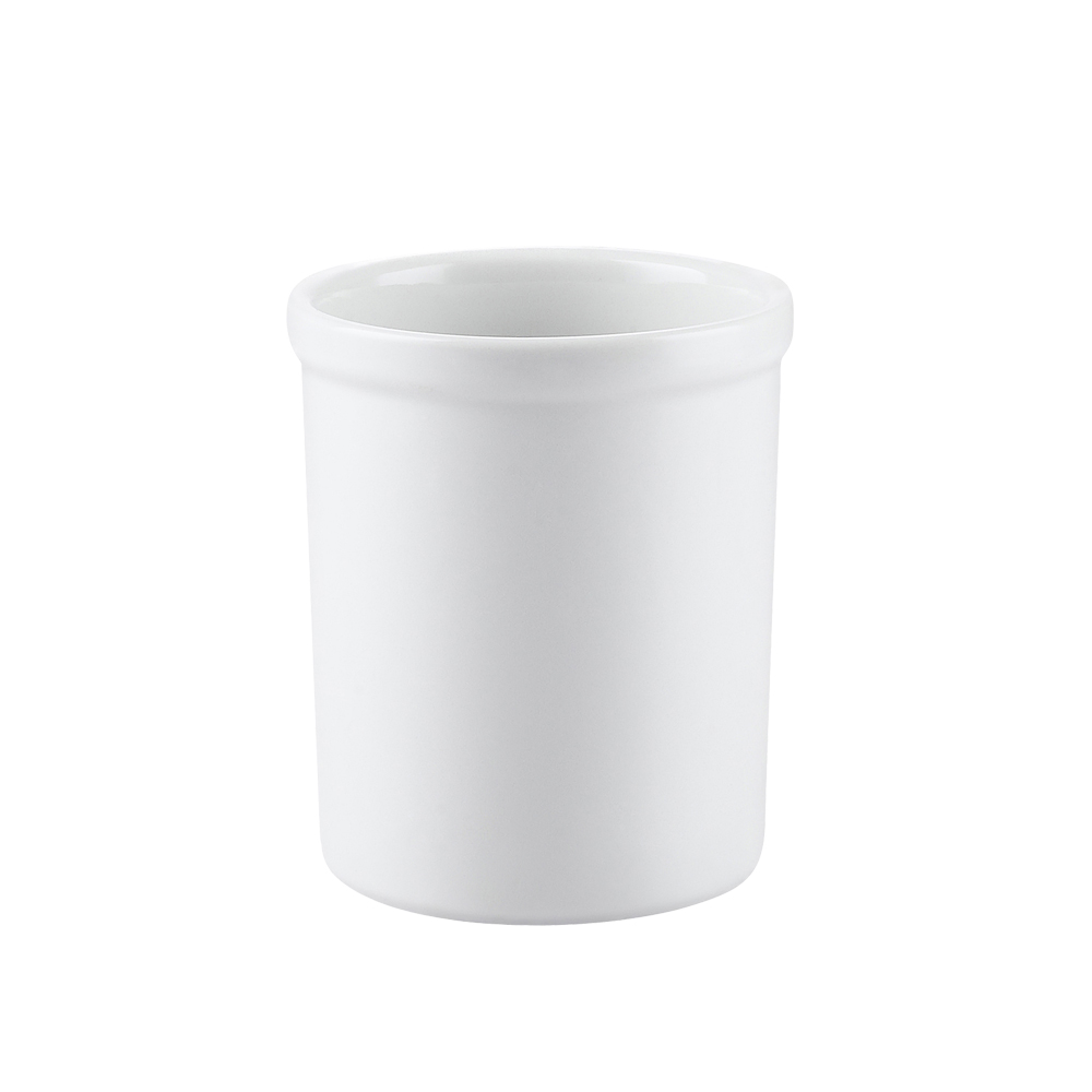 CAC China JAR-40 Super White Porcelain Pot 42-1/4 oz., 5"Dia. - 8 pcs