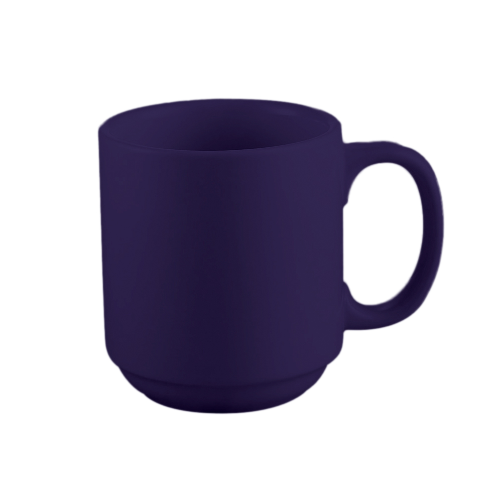 CAC China PRM-12-CBU Mug Collection Prime Cobalt Blue Stacking Mug 12 oz., 3 1/4" - 3 dozen