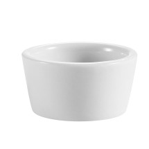 CAC China RKF-1-P Super White Porcelain Ramekin 1 oz., 2 1/8&quot;  - 6 dozen