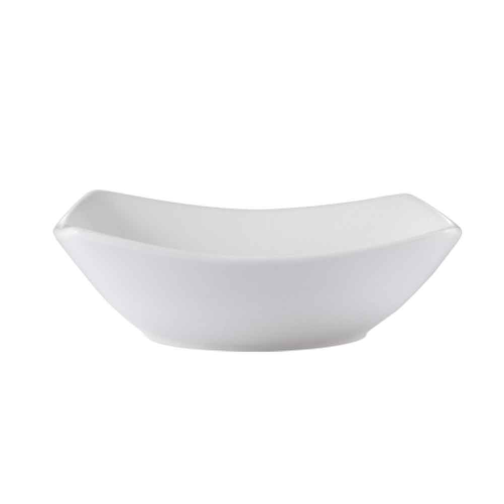 CAC China R-HB7 RCN Specialty Super White Porcelain Rectangular Bowl 16 oz., 7"  - 3 dozen