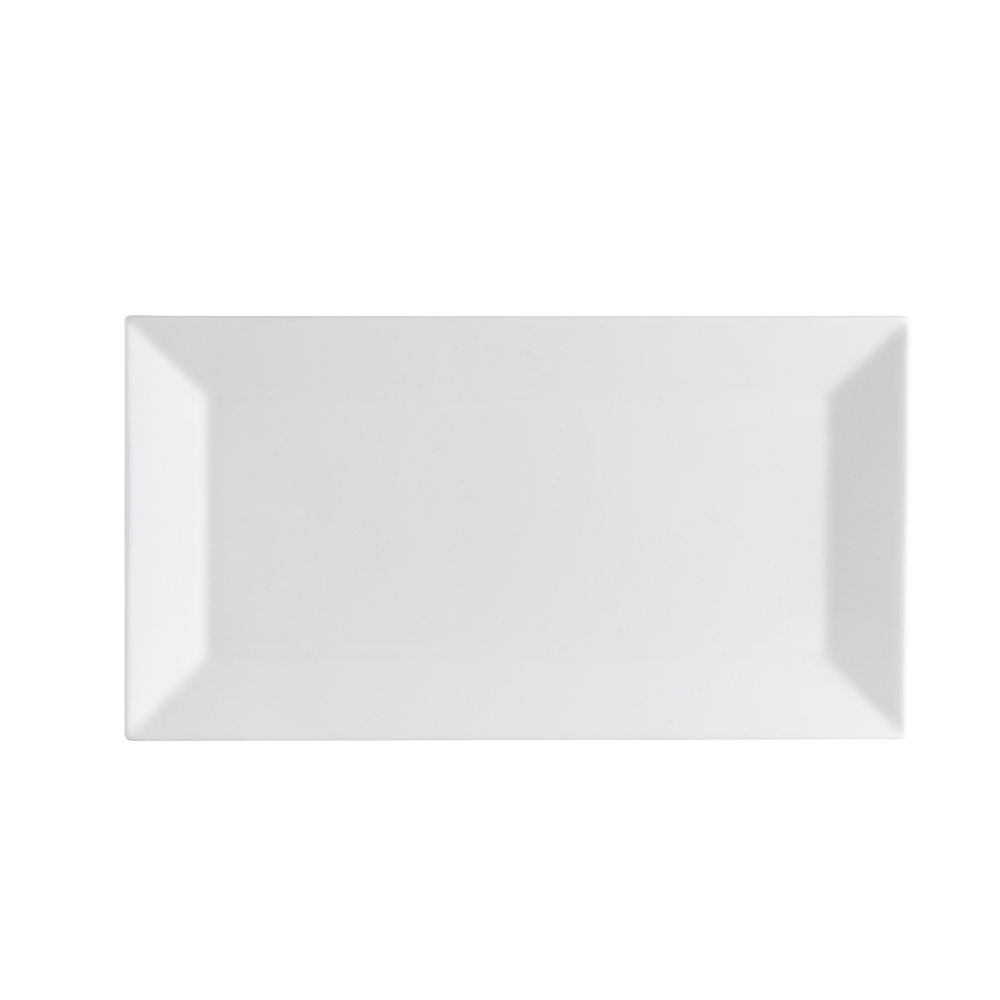 CAC China NGA-13 Niagara Bone White Porcelain Rectangular Platter 11 1/4"  - 1 dozen