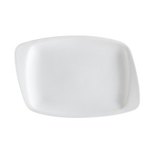 CAC China WH-13 White Pearl Bone White Porcelain Rectangular Platter 11 3/4&quot;  - 1 dozen