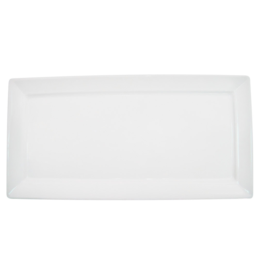 CAC China F-RP41 Paris-French Bone White Porcelain Rectangular Platter 14" - 1 dozen