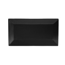 CAC China KC-51-BLK Color Arts Stoneware Black Rectangular Platter 14 1/2" - 1 dozen