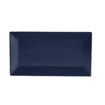 CAC China KC-12-CBU Color Arts Stoneware Cobalt Blue Rectangular Platter 10" - 2 dozen