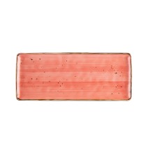 CAC China TUS-RT41-CRL Tucson Porcelain Coral Rectangular Platter 14"  - 1 dozen