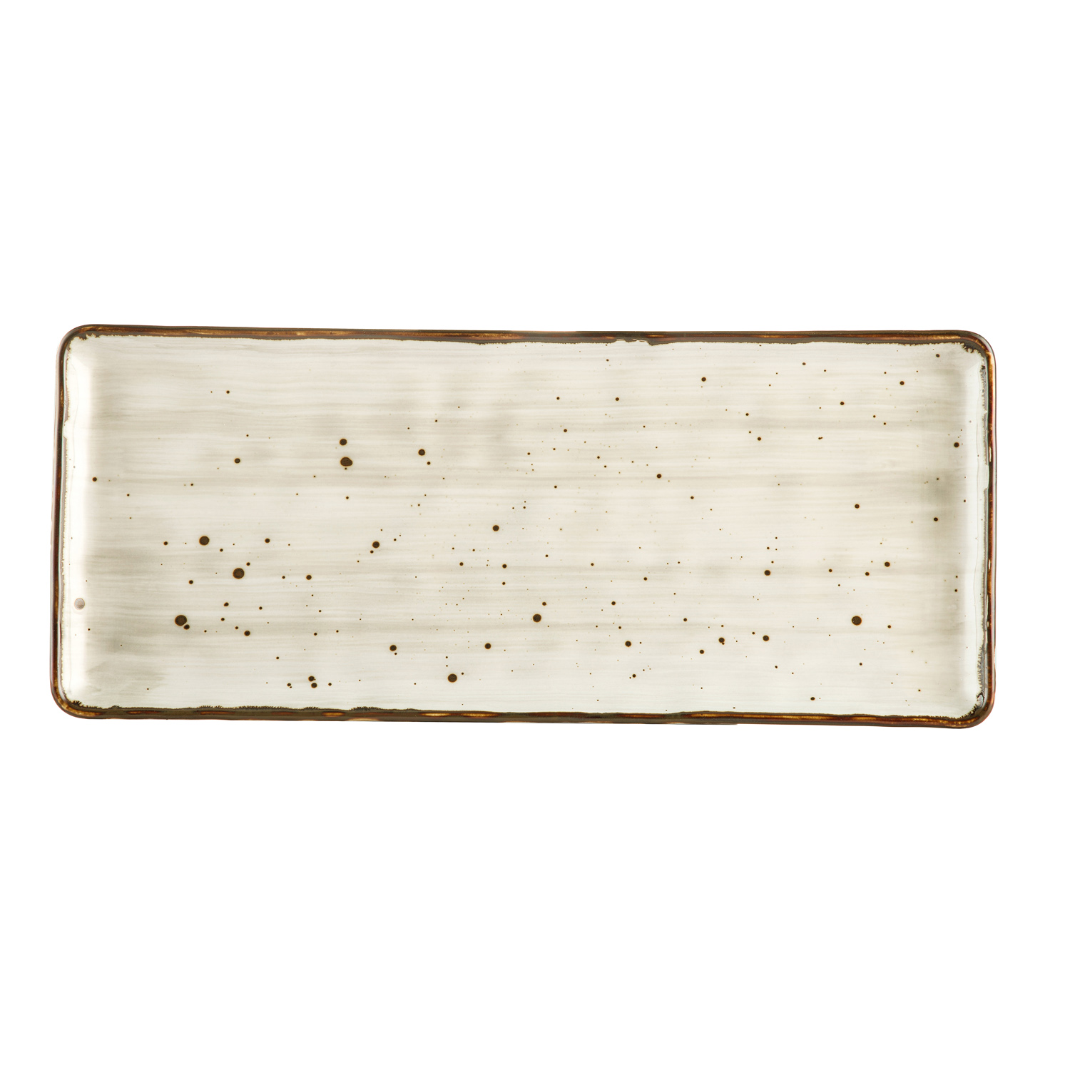 CAC China TUS-RT61-BGE Tucson Porcelain Desert Beige Rectangular Platter 16"  - 1 dozen