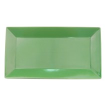 CAC China KC-12-G Color Arts Stoneware Green Rectangular Platter 10" - 2 dozen
