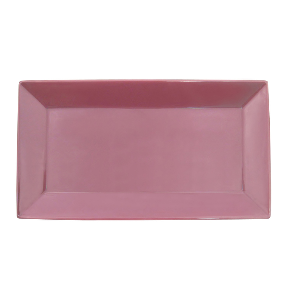CAC China KC-14-PLM Color Arts Stoneware Plum Rectangular Platter 13" - 1 dozen