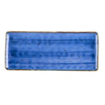 CAC China TUS-RT61-BLU Tucson Porcelain Starry Night Blue Rectangular Platter 16"  - 1 dozen