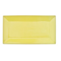 CAC China KC-51-SFL Color Arts Stoneware Sunflower Rectangular Platter 14 1/2" - 1 dozen