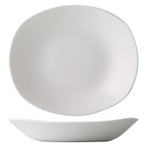 CAC China EVT-BT8 Everest Bone White Porcelain Rectangular Salad Bowl 20 oz., 8 3/4&quot; - 2 dozen