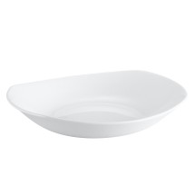 CAC China EVT-BT10 Everest Bone White Porcelain Rectangular Salad Bowl 32 oz., 10 1/2" - 1 dozen