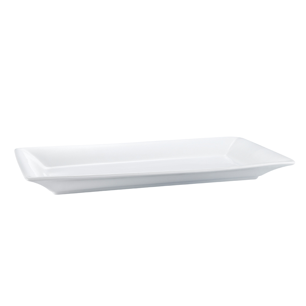 CAC China MX-RT20 Catering Collection Super White Porcelain Rectangular Tray 20" - 6 pcs