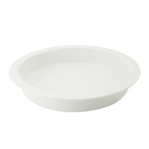 CAC China BF-R16 Super White Porcelain GN Round Food Pan 15 3/8&quot; - 4 pcs