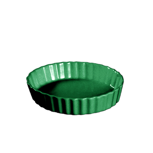 CAC China QCD-5-G Festiware Stoneware Green Fluted Quiche Dish 5.5 oz., 5"  - 2 dozen