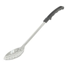 CAC China SBSP-11BH Perforated Stainless Steel Basting Spoon 1.2mm with Black Handle 11&quot;
