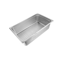 CAC China SSPF-24-6P Full Size 24-Gauge Perforated Stainless Steel Steam Pan 6&quot;