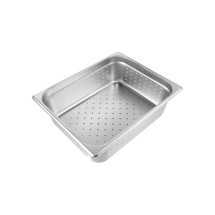 CAC China SSPH-24-4P Half Size 24-Gauge Perforated Stainless Steel Steam Pan 4&quot;