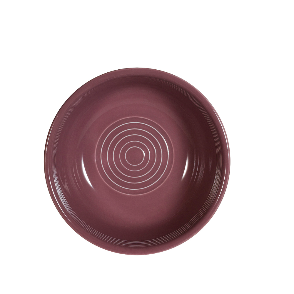 CAC China TG-18-PLM Tango Embossed Porcelain Plum Salad Bowl 15 oz., 5 7/8" - 3 dozen