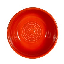 CAC China TG-15-R Tango Embossed Porcelain Red Salad Bowl 12.5 oz., 5 3/4&quot; - 3 dozen