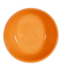 CAC China TG-15-TNG Tango Embossed Porcelain Tangerine Salad Bowl 12.5 oz., 5 3/4&quot; - 3 dozen