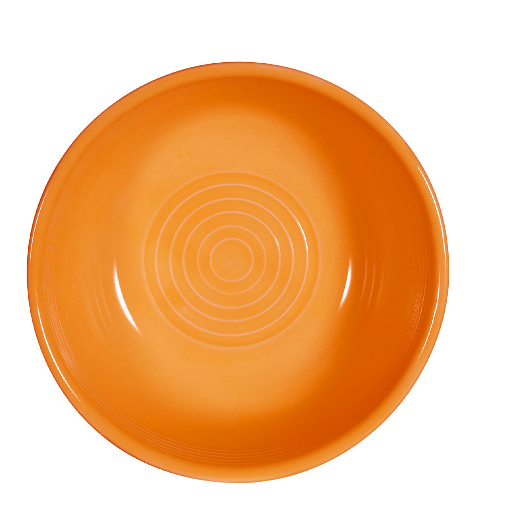 CAC China TG-15-TNG Tango Embossed Porcelain Tangerine Salad Bowl 12.5 oz., 5 3/4" - 3 dozen