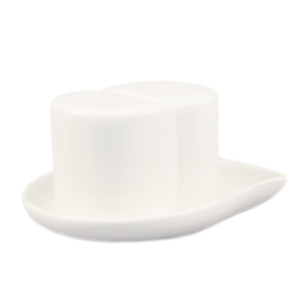 CAC China PSP-3 Goldbook Salt and Pepper Shaker Set with Saucer - 12 sets