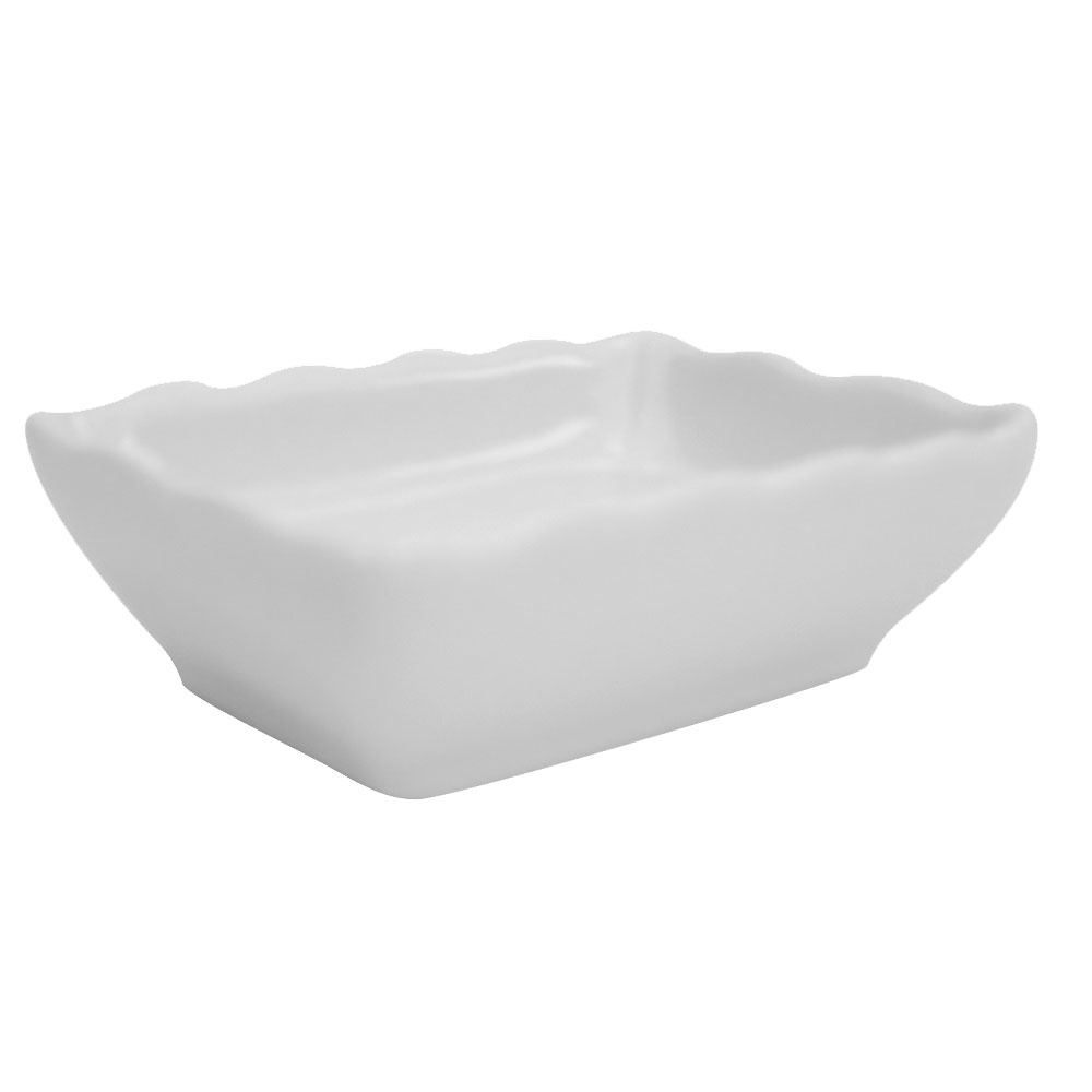 CAC China SHA-32A Sushia Super White Porcelain Sauce Dish 3 5/8"  - 4 dozen