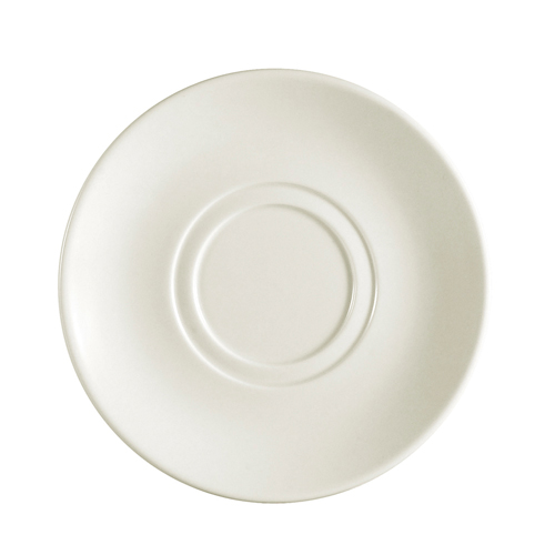 CAC China FR-57 Franklin European White Stoneware Saucer for FR-56 6 7/8" - 3 dozen