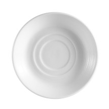CAC China HMY-2 Harmony Super White Porcelain Saucer for HMY-1, HMY-1-S 5 1/2&quot; - 3 dozen