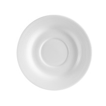 CAC China HMY-36 Harmony Super White Porcelain Saucer for HMY-35 5&quot; - 3 dozen
