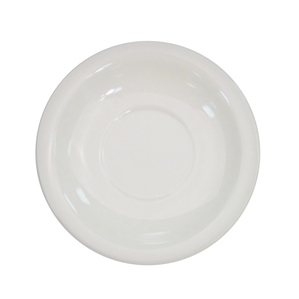 CAC China NRC-2 American White Stoneware Narrow Rim Saucer for NRC-1 5 1/2" - 3 dozen