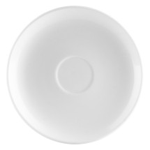 CAC China RCN-1057 Clinton Super White Porcelain Saucer for RCN-1056 6 7/8&quot;  - 3 dozen